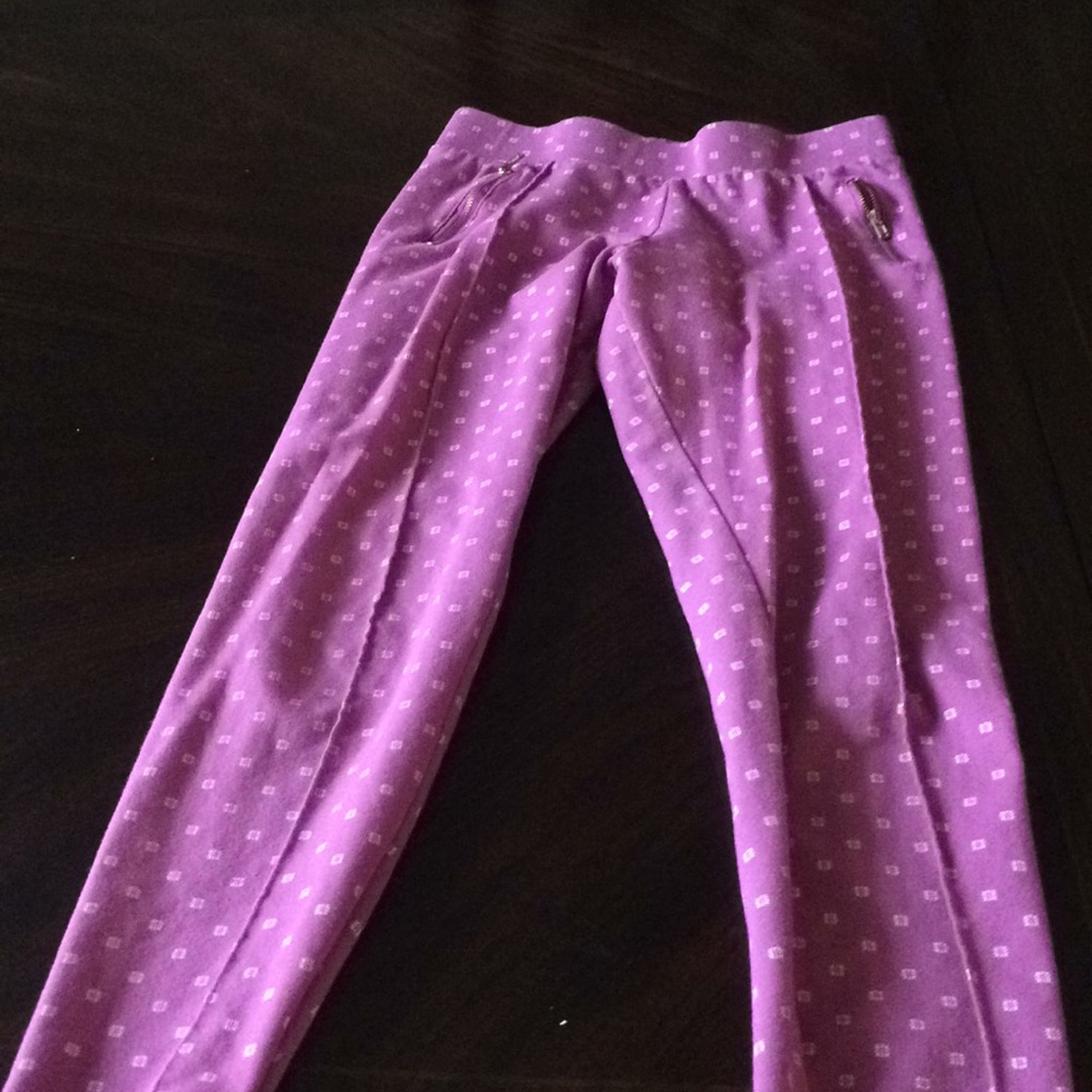 Purple patterned pants